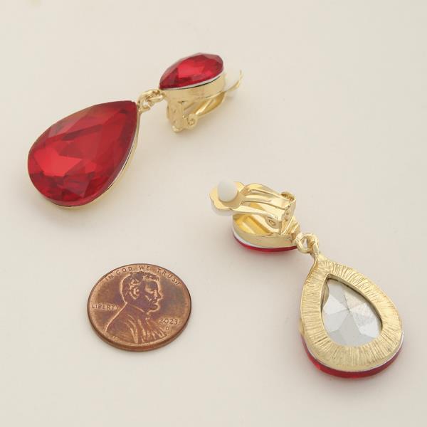 TEARDROP CRYSTAL STONE DANGLE EARRING
