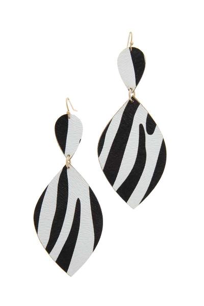 ANIMAL PRINT DROP EARRING