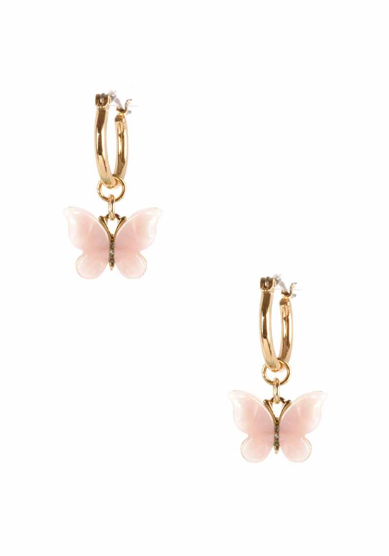 BUTTERFLY DANGLE HUGGIE EARRING