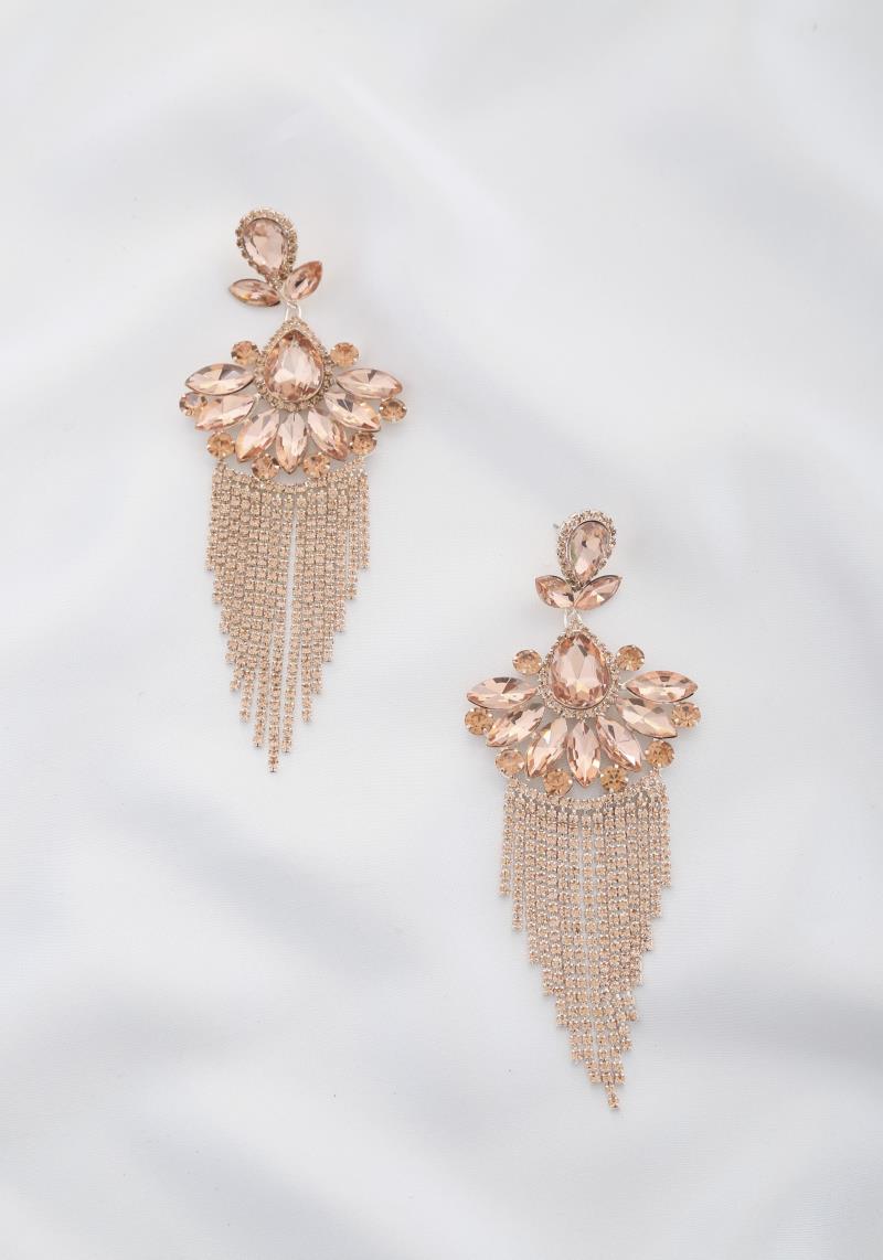 RHINESTONE DANGLE EARRING