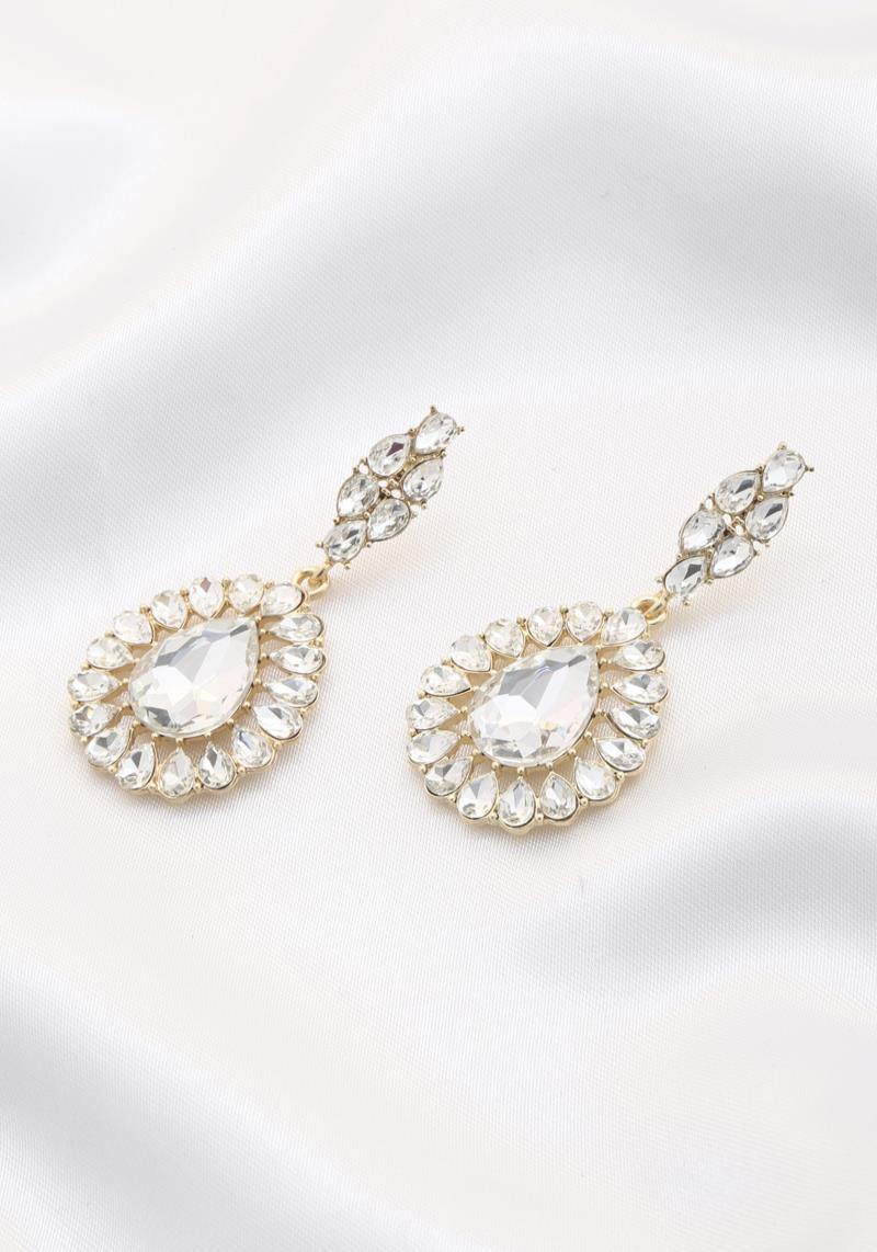TEARDROP CRYSTAL DANGLE EARRING