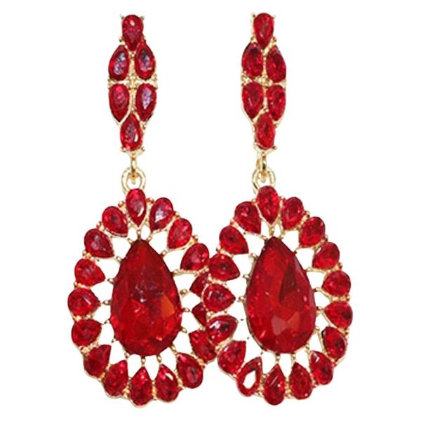 TEARDROP CRYSTAL DANGLE EARRING