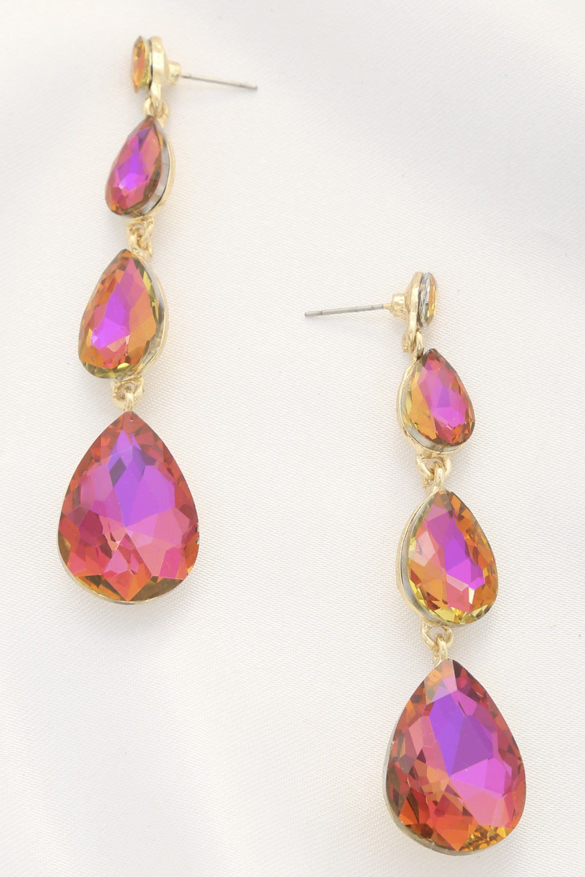 TEARDROP CRYSTAL DANGLE EARRING