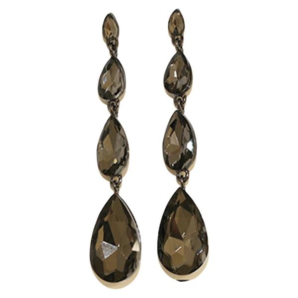 TEARDROP CRYSTAL DANGLE EARRING