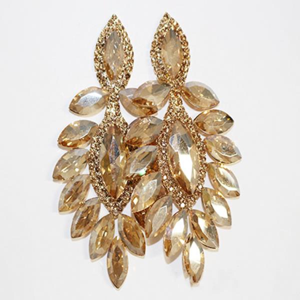 MARQUISE RHINESTONE DANGLE EARRING