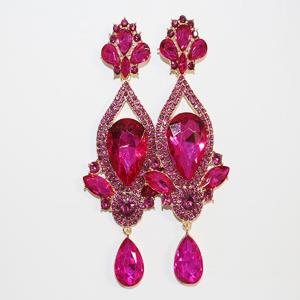 TEARDROP RHINESTONE DANGLE EARRING