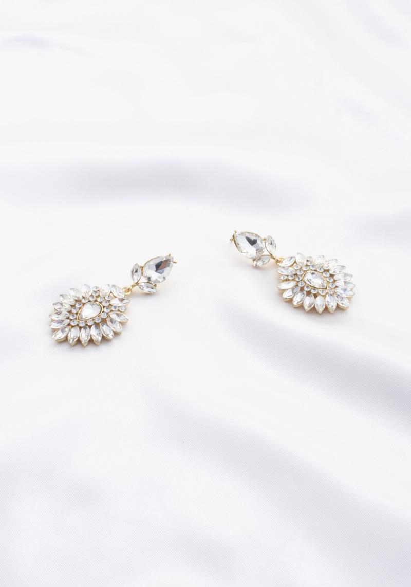 RHINESTONE DANGLE EARRING