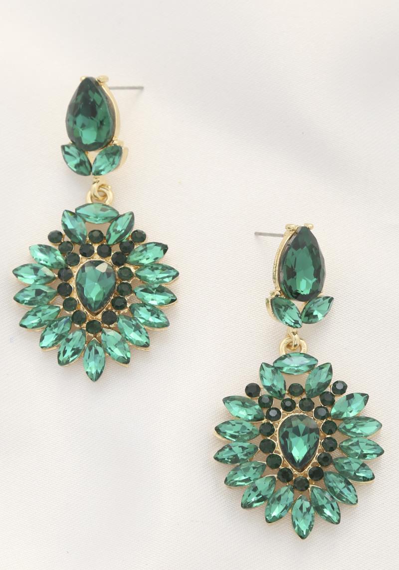 RHINESTONE DANGLE EARRING