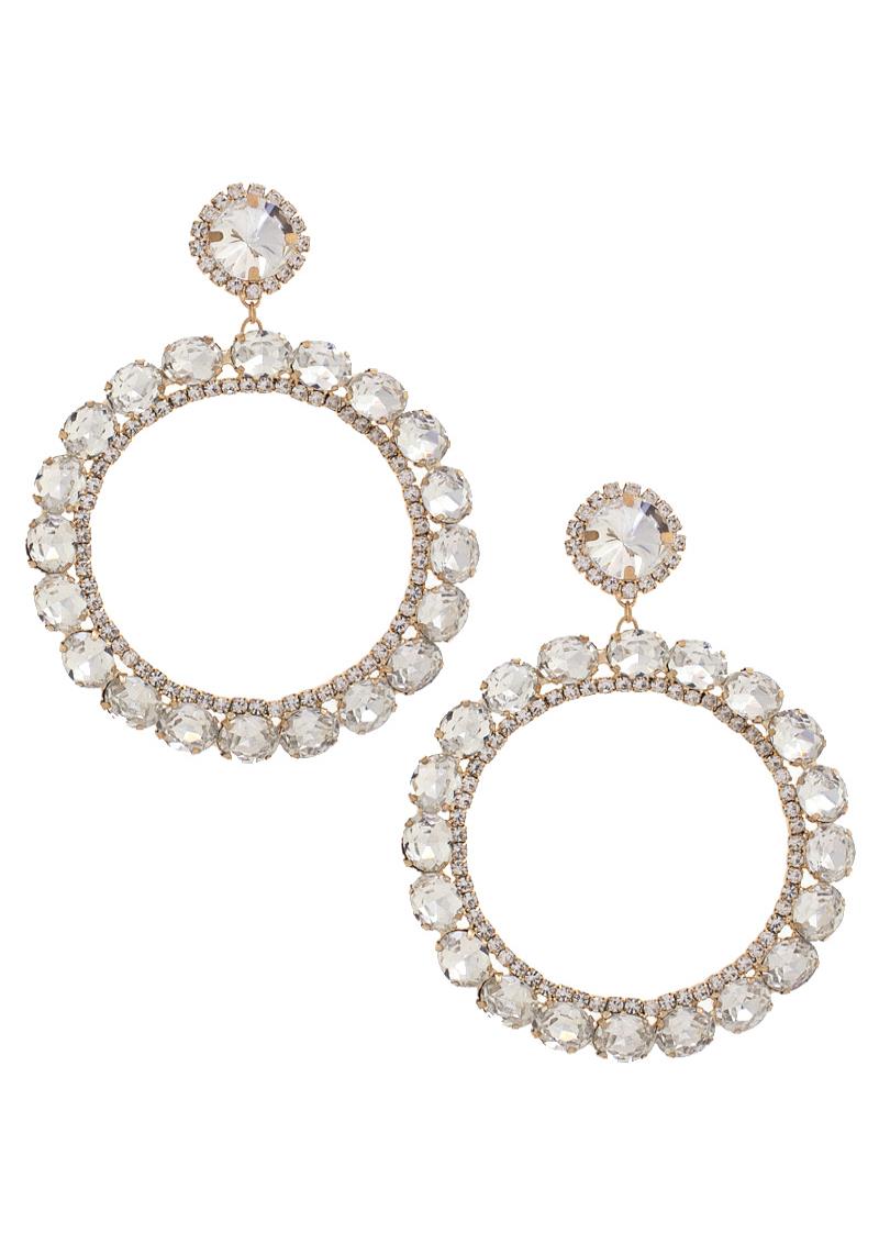 RHINESTONE DANGLE EARRING