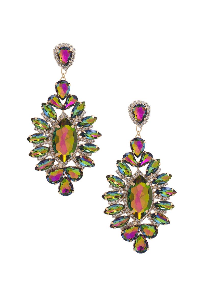 MARQUISE RHINESTONE DANGLE EARRING