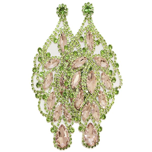 CHUNKY MARQUISE RHINESTONE DANGLE EARRING