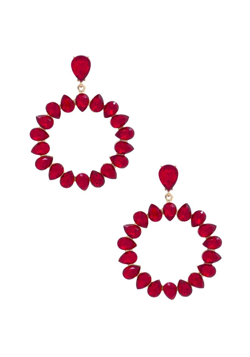 TEARDROP CIRCLE EARRING