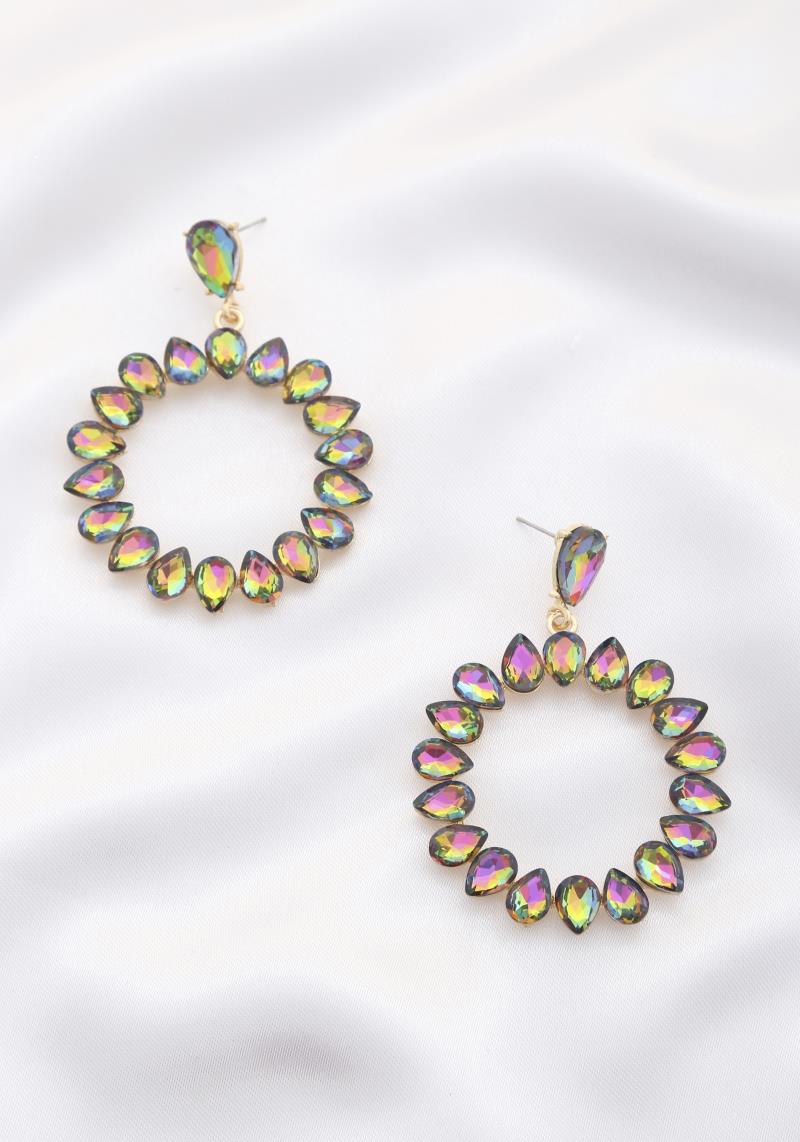 TEARDROP CIRCLE EARRING