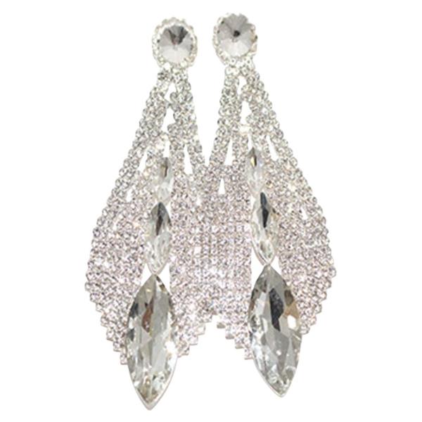 MARQUISE RHINESTONE DANGLE EARRING