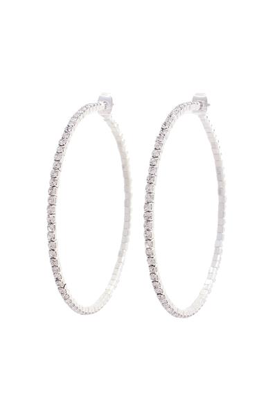 RHINESTONE HOOP EARRING