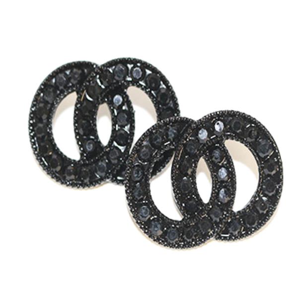 DOUBLE CIRCLE RHINESTONE EARRING