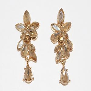 FLOWER TEARDROP DANGLE EARRING