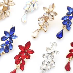 FLOWER TEARDROP DANGLE EARRING