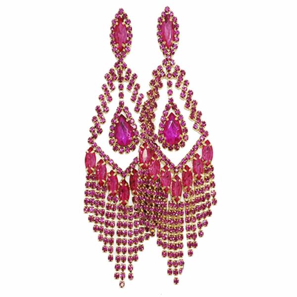 RHINESTONE DANGLE EARRING