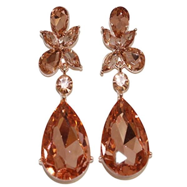 TEARRDROP RHINESTONE DANGLE EARRING