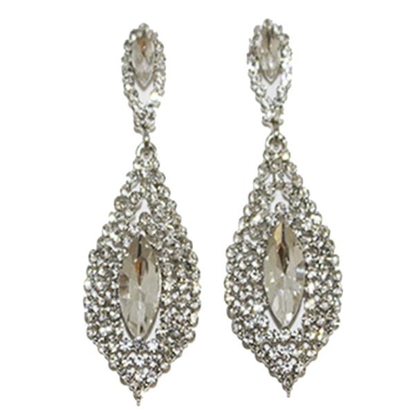 MARQUISE RHINESTONE DANGLE EARRING