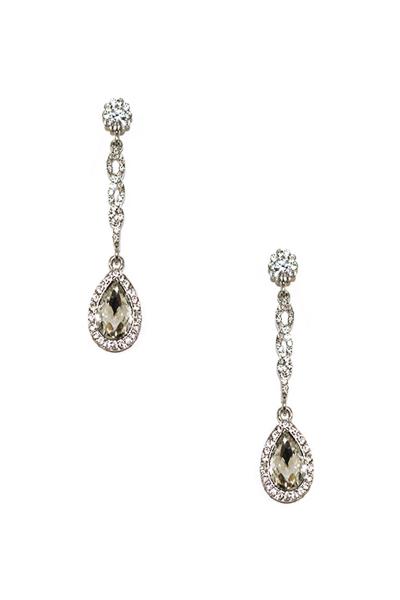 RHINESTONE TEARDROP DROP EARRING