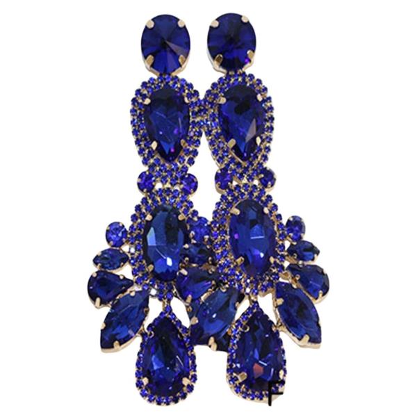 CHUNKY TEADROP MARQUISE RHINESTONE EARRING