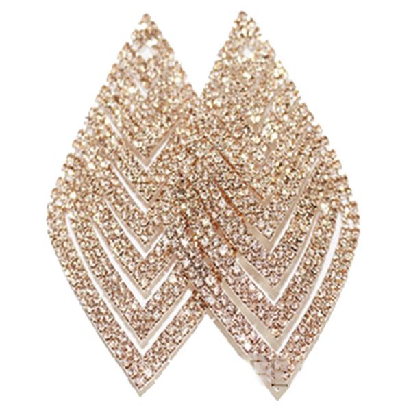 RHOMBUS SHAPE RHINESTONE EARRING