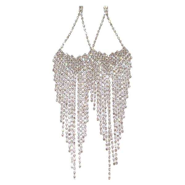 RHINESTONE DANGLE EARRING