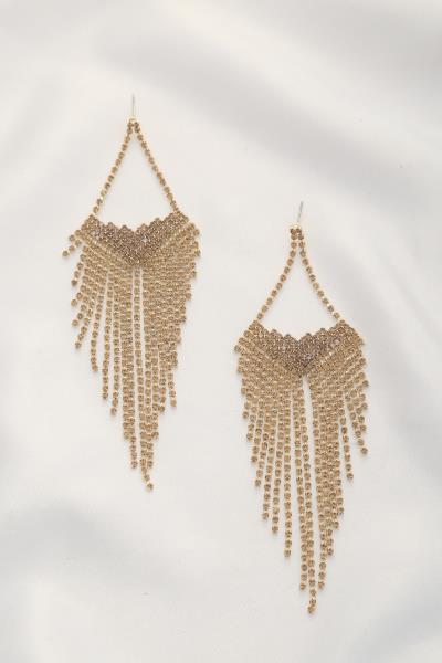 RHINESTONE DANGLE EARRING