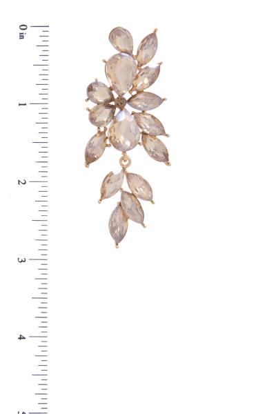 TEARDROP MARQUISE RHINESTONE DANGLE EARRING