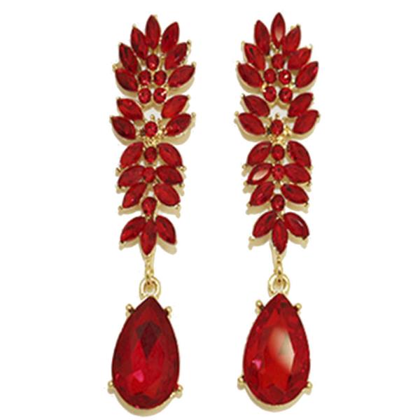 TEARDROP PETAL ELEGANT RHINESTONE EARRING