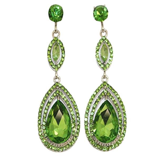 TEARDROP RHINESTONE DANGLE EARRING