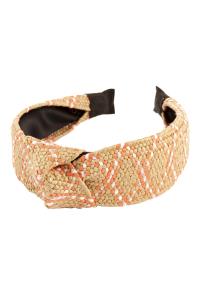 STRAW WOVEN KNOT HEADBAND