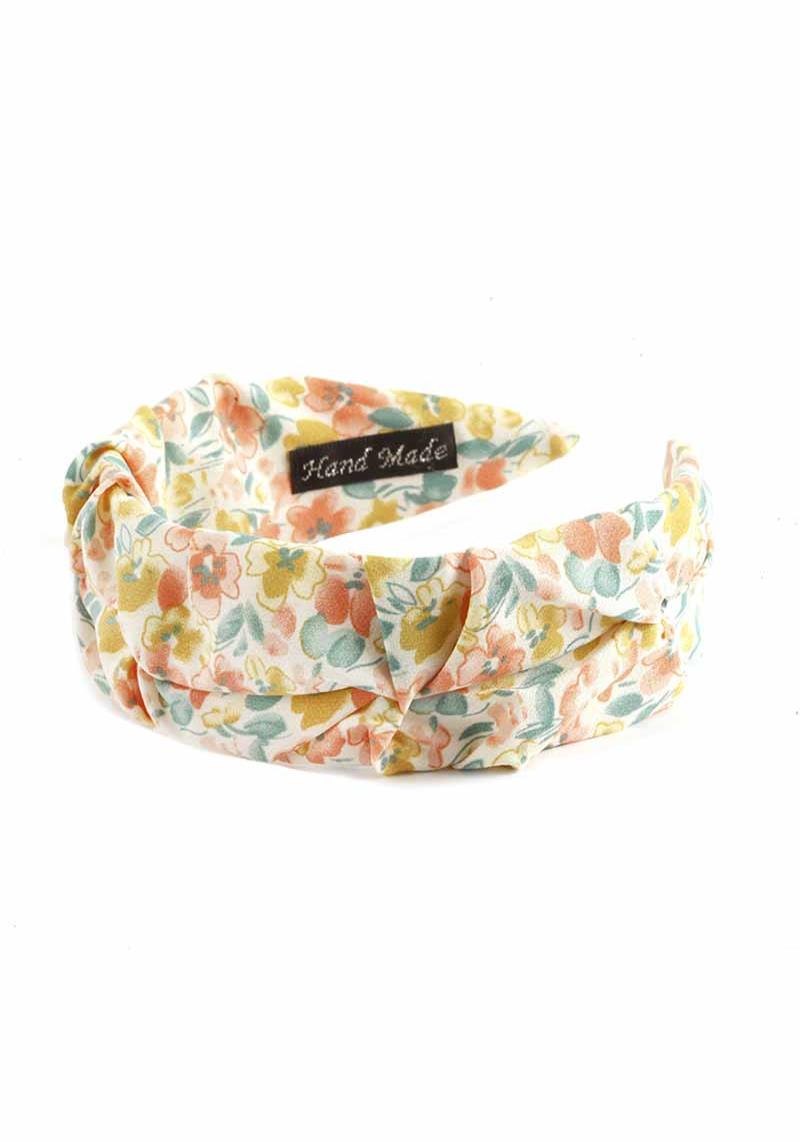 FLOWER PRINT WRINKLE HEADBAND