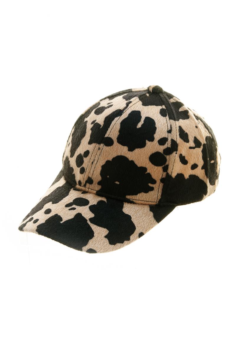 STYLISH PRINTED COW SKIN DESIGN CAP HAT
