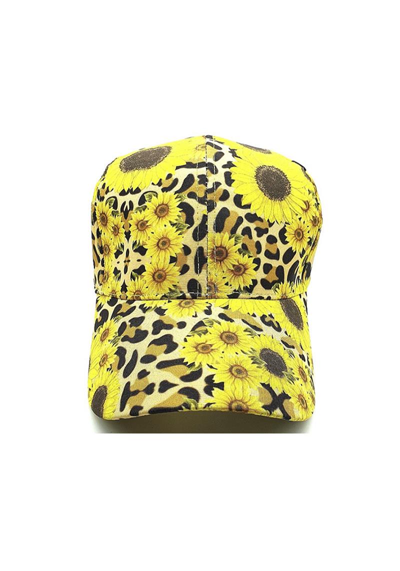 SUNFLOWER LEOPARD FASHION BASEBALL CAP