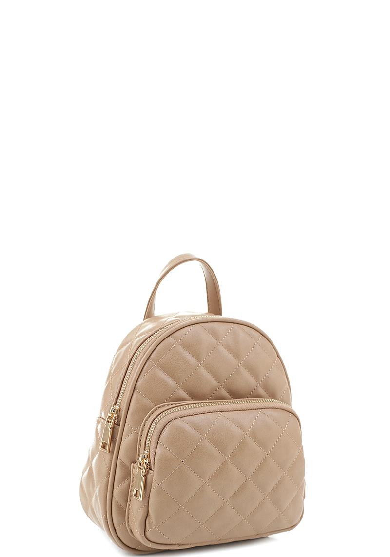 QUILTED STITCHING ZIPPER BACKPACK