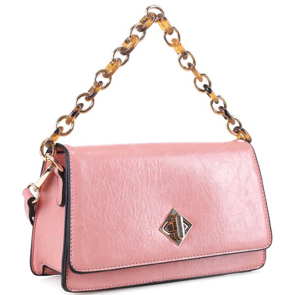 CHIC ACRYLIC HANDLE CROSSBODY BAG