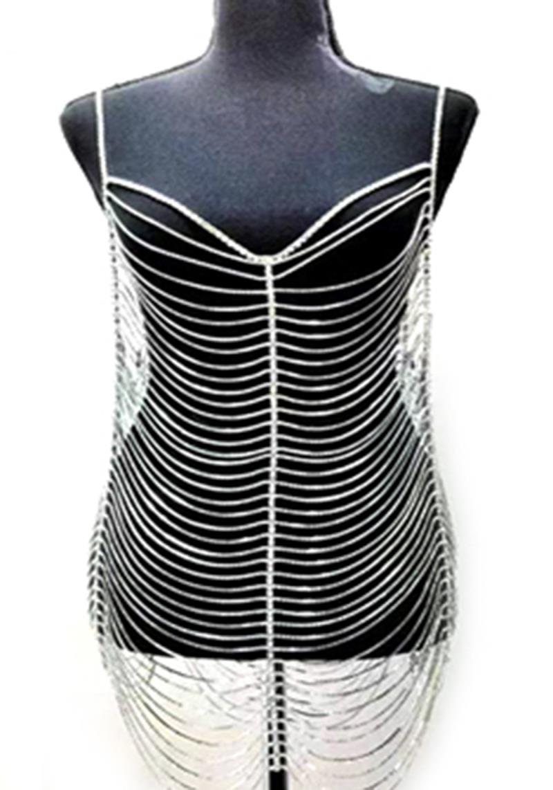 RHINESTONE BODY DRESS JEWELRY