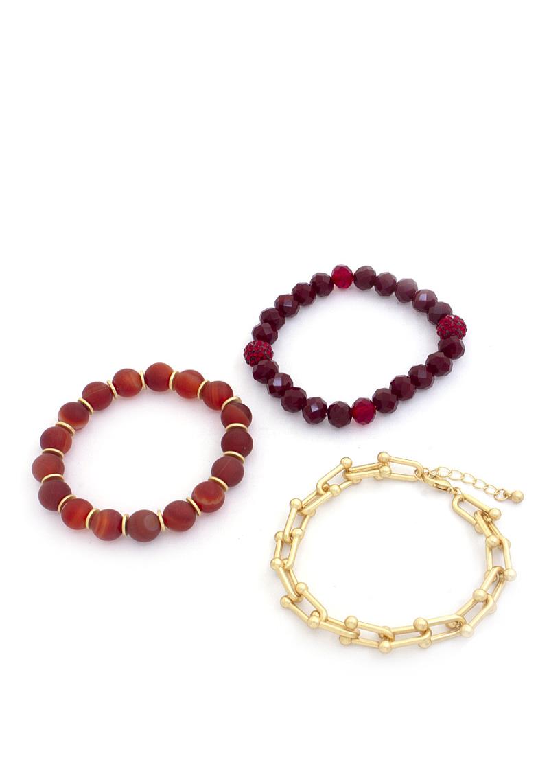 U LINK STONE BEADED BRACELET SET