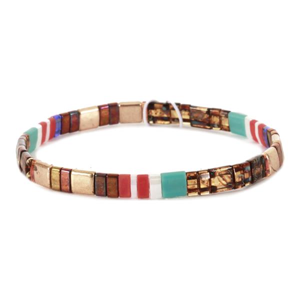 STACKABLE STRETCH TILE BEAD BRACELET
