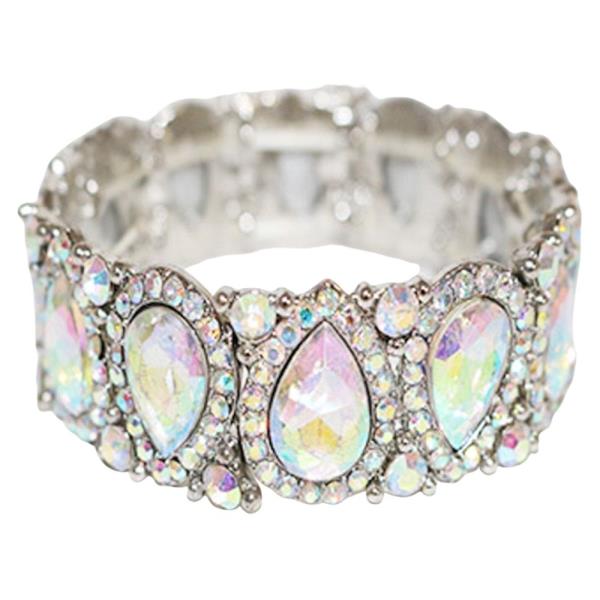 TEARDROP PATTERN RHINESTONE BRACELET