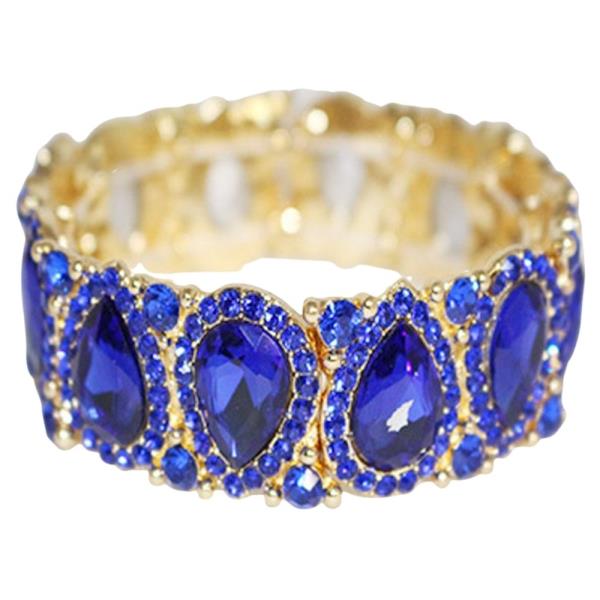 TEARDROP PATTERN RHINESTONE BRACELET