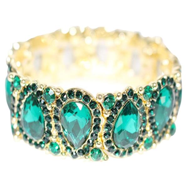TEARDROP PATTERN RHINESTONE BRACELET