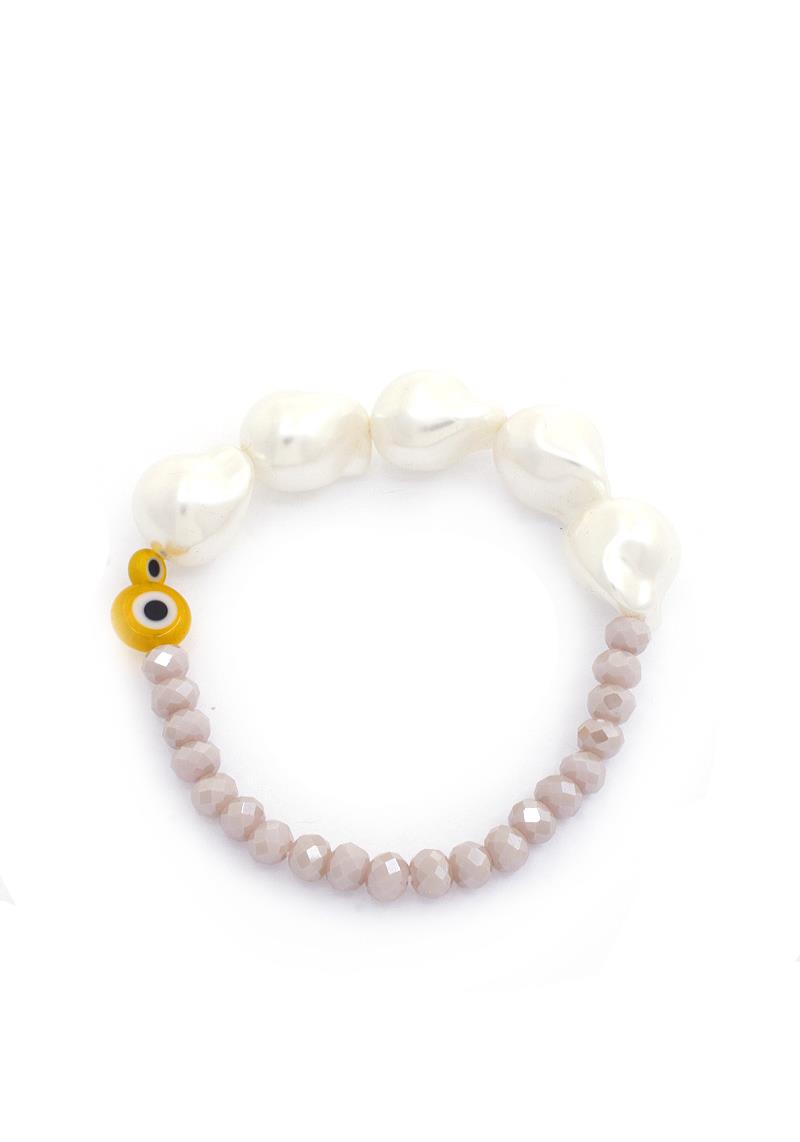 EYE CHUNKY PEARL BEAD BRACELET