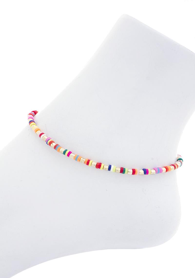 RUBBER DISC BEAD ANKLET