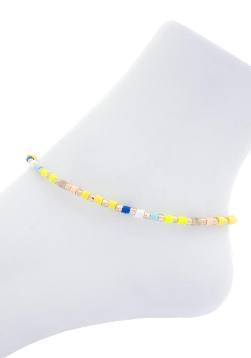 RUBBER DISC BEAD ANKLET