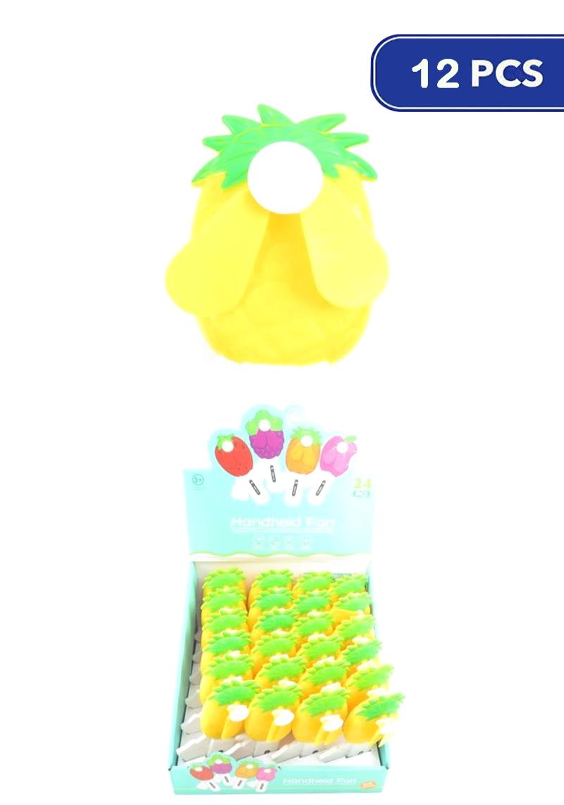 FASHION PINEAPPLE HAND FAN (24 UNITS)