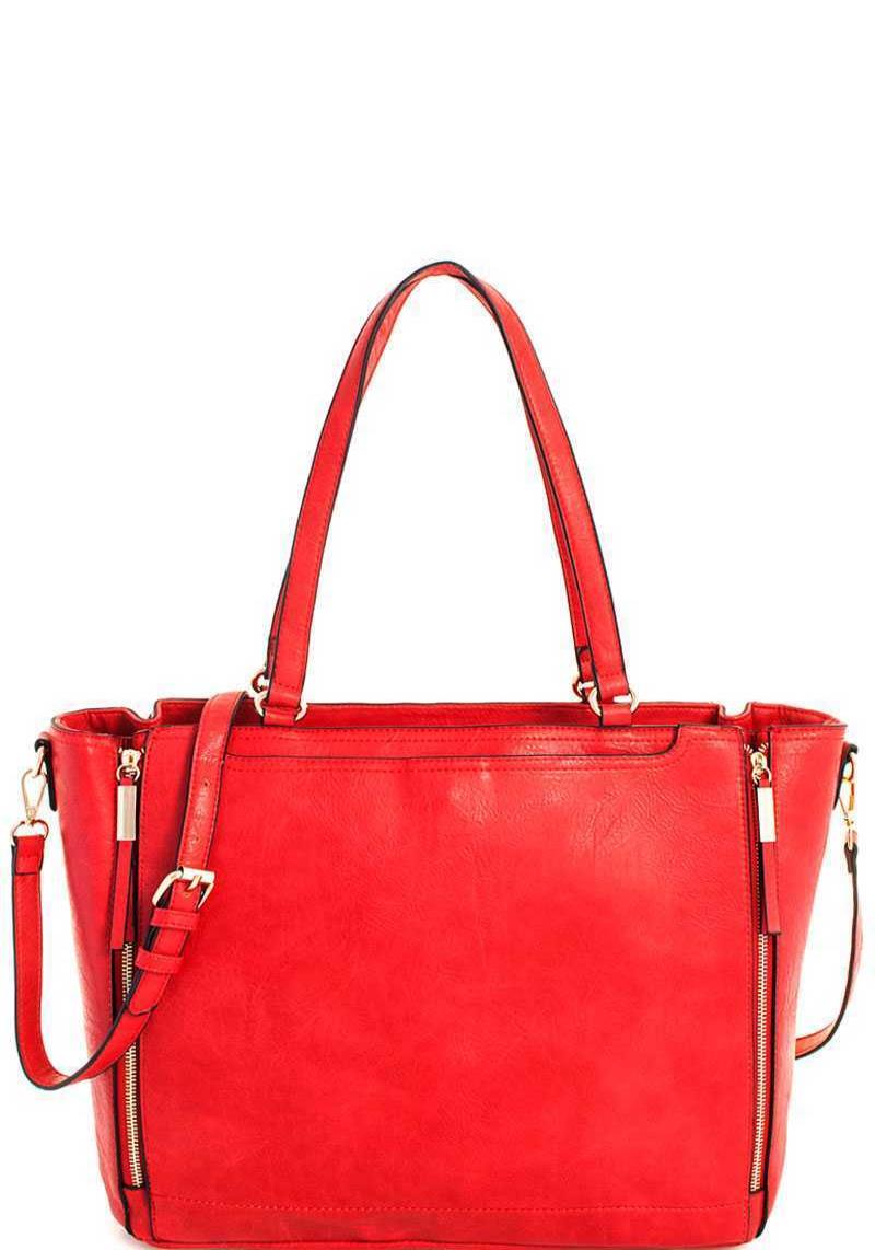 3IN1 FASHION CHIC EXPANDABLE SATCHEL SET WITH LONG STRAP